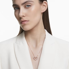 SWAROVSKI Una pendant (Heart, Medium, White, Rose gold-tone plated) - Dây cổ, dây chuyền hình tim - SWAROVSKI - JEWELRY NECKLACE