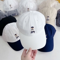 SPAO BEAR BALL CAP WHITE - Mũ lưỡi trai, nón kết màu trắng