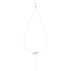 SWAROVSKI Lifelong Bow necklace (Bow, White, Mixed metal finish) - Dây cổ, dây chuyền hình nơ - JEWELRY NECKLACE