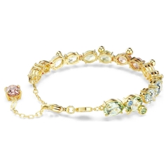 SWAROVSKI Gema Tennis bracelet (Mixed cuts, Multicolored, Gold-tone plated) - Vòng, lắc tay, đính đá pha lê đa màu - JEWELRY BRACELET