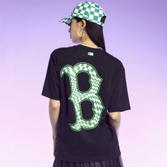 Áo Phông MLB Checkerboard Clipping Logo B Tshirt