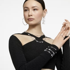 SWAROVSKI Constella bangle (Round cut, White, Rhodium plated) - Vòng, lắc tay pha lê trắng - JEWELRY BRACELET
