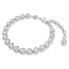 SWAROVSKI Imber Tennis bracelet (Mixed round cuts, White, Rhodium plated) - Vòng, lắc tay, vòng tròn đính pha lê trắng, khoá cài - JEWELRY BRACELET
