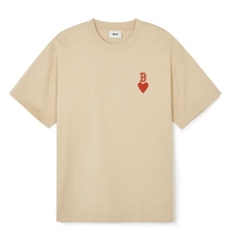 Áo MLB Logo New York Yankees Heart T-SHIRT BEIGE - ÁO PHÔNG TIM BE