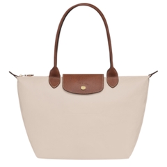 MEDIUM SIZE - TÚI LONGCHAMP LE PLIAGE ORIGINAL M TOTE BAG - PAPER - Túi xách màu be, quai nắp nâu