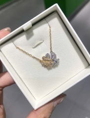SWAROVSKI Swan pendant (White, Gold-tone plated) - Dây cổ, chuyền thiên nga cặp đôi, đính pha lê - JEWELRY NECKLACE