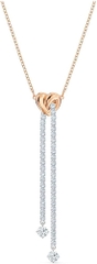 SWAROVSKI Lifelong Heart pendant Y (White, Rose gold-tone plated) - Dây cổ, dây chuyền HÌNH TIM PHỐI ĐÁ - SWAROVSKI - JEWELRY NECKLACE