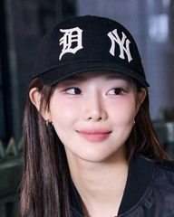 MLB League Logo Unstructured Ball Cap NY Black - Mũ lưỡi trai, nón kết màu đen