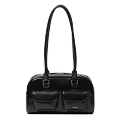 STAND OIL CHUBBY BAG - BLACK - Túi xách, đeo vai màu đen bóng