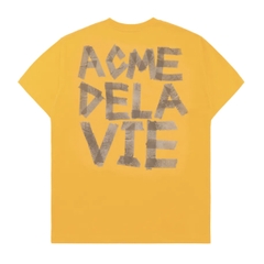 ÁO ADLV TAPE TYPOGRAPHIC YELLOW T-SHIRT - ÁO THUN CỔ TRÒN TAY LỠ MÀU VÀNG