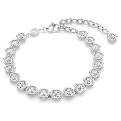 SWAROVSKI Imber Tennis bracelet (Mixed round cuts, White, Rhodium plated) - Vòng, lắc tay, vòng tròn đính pha lê trắng, khoá cài - JEWELRY BRACELET