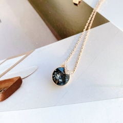 SWAROVSKI Bella V pendant (Round cut, Gray, Rose gold-tone plated) - Dây cổ, dây chuyền pha lê xám - JEWELRY NECKLACE