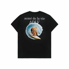 ÁO ADLV SURF BEAR SHORT SLEEVE T-SHIRT BLACK - Áo thun cổ tròn tay lỡ màu đen
