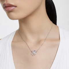SWAROVSKI Hyperbola Volta necklace (Bow, Small, White, Rhodium plated) - Dây cổ, dây chuyền thiên hình nơ trắng - JEWELRY NECKLACE