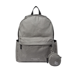 ADLV BASIC LOGO SIMPLE COTTON BACKPACK Cream/Grey/Black - Cặp, Balo màu trắng kem/xám/đen