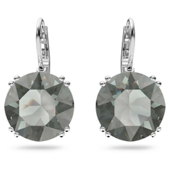 SWAROVSKI Millenia drop earrings (Round cut, Black, Rhodium plated) - Khuyên tai pha lê đen, cắt tròn - JEWELRY