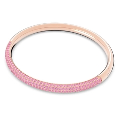 SWAROVSKI Stone bangle (Pink, Rose gold-tone finish) - Size S Oval 5.4x4.8cm - Vòng/lắc tay đá pha lê hồng - SWAROVSKI - JEWELRY