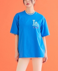 Áo MLB Basic Big Logo Short Sleeve LA Dodgers Blue Xanh T-SHIRT