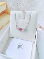 SWAROVSKI Mesmera pendant (Mixed cuts, Pink, Rhodium plated) - Dây cổ, dây chuyền SWAROVSKI - JEWELRY NECKLACE