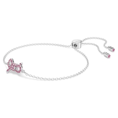 SWAROVSKI Lifelong Bow bracelet (Bow, Pink, Rhodium plated) - Vòng, lắc tay, hình nơ, pha lê hồng - JEWELRY BRACELET