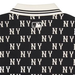 Áo Polo MLB New York Yankees Classic Monogram Front Pattern Collar Polo Shirt 3APQM0443-50BKS Màu Đen