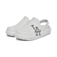 Giày MLB Chunky bouncer clog sandals LA Grey - Giày cao su màu xám có quai