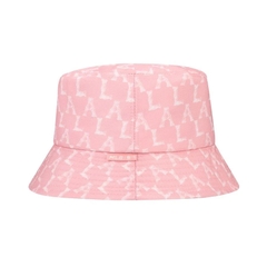 [SALE] Mũ MLB Bucket hat Monogram Crayon LA Dodgers Pink - Mũ vành tròn màu hồng