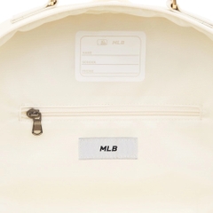 MLB DIA MONOGAM EMBOSSED SCHOOLBAG WHITE SET (BACKPACK + TOTE CROSSBODY BAG) (SET GỒM BALO + TÚI XÁCH ĐI KÈM)