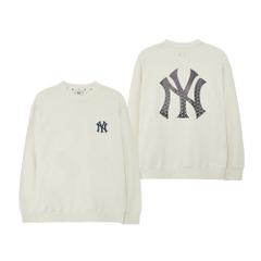 ÁO MLB SWEATSHIRT CLASSIC MONOGRAM BIG LUX OVERFIT SWEATSHIRTS NEW YORK YANKEES WHITE