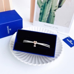 SWAROVSKI Lifelong Heart bangle (Heart, White, Mixed metal finish) - Vòng/lắc tay HÌNH TIM PHỐI ĐÁ - SWAROVSKI - JEWELRY