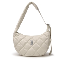 Túi MLB Curve padded hobo /crossbody bag B Boston Cream (33,5x20,5x13cm) - Túi xách, đeo vai, màu trắng kem