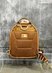 MLB DIA MONOGRAM B BOSTON MINI BACKPACK BROWN - Balo dáng nhỏ, màu nâu