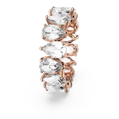 SWAROVSKI Vittore ring (Drop cut, White, Rose gold-tone plated) - RINGS - Nhẫn pha lê cắt giọt - SWAROVSKI JEWELRY