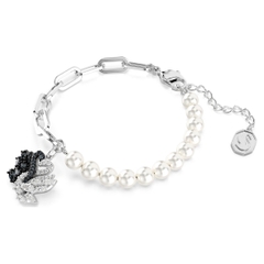 SWAROVSKI Swan bracelet (Crystal pearl, Black, Mixed metal) - Vòng, lắc tay cặp đôi thiên nga trắng và đen - JEWELRY BRACELET