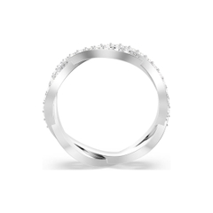 SWAROVSKI Infinity ring (Round cut, White, Rhodium plated) - RINGS - Nhẫn hình vô cực, pha lê trắng - JEWELRY