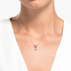 SWAROVSKI Lifelong Heart pendant (White, Rose gold-tone plated) - Dây cổ, dây chuyền HÌNH TIM PHỐI ĐÁ - SWAROVSKI - JEWELRY NECKLACE
