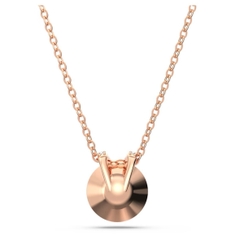 SWAROVSKI Bella V pendant (Round cut, Pink, Rose gold-tone plated) - Dây cổ, dây chuyền pha lê tròn màu hồng - JEWELRY NECKLACE