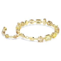 SWAROVSKI Gema bracelet (Mixed cuts, Yellow, Gold-tone plated) - Vòng, lắc tay, đính mix pha lê, tone vàng-nâu - JEWELRY BRACELET