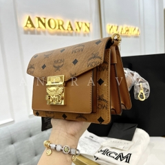 MCM BROWN CROSS BODY BAG TÚI ĐEO CHÉO NÂU