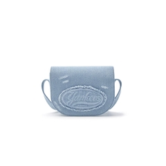 MLB Lettering vintage denim cross bag New York Yankees - Túi đeo chéo màu xanh