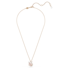 SWAROVSKI Swan pendant (Mixed cuts, Swan, Pink) - Dây cổ, chuyền, đính đá pha lê hồng, thiên nga - JEWELRY NECKLACE