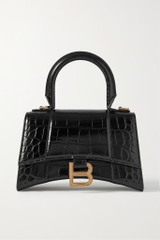 TÚI BALENCIAGA HOURGLASS XS CROC BLACK (da CROC)