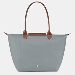 CHÍNH HÃNG - LARGE SIZE - TÚI LONGCHAMP LE PLIAGE GREEN L TOTE BAG - STEEL - Túi xách màu xanh xám, xanh lam