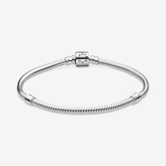 Pandora Moments Snake Chain Bracelet (Barrel Clasp, Silver Sterling) - Vòng/lắc tay bạc 925, khoá trụ, dáng mềm - JEWELRY BRACELET