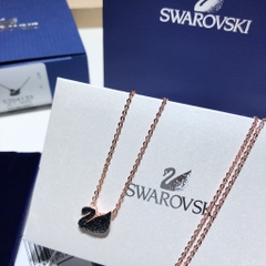 SWAROVSKI Iconic Swan pendant (Swan, Black, Rose gold-tone plated) - Dây cổ, dây chuyền SWAROVSKI - JEWELRY NECKLACE