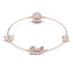 SWAROVSKI Dazzling Swan bracelet (Magnetic closure, Swan, Pink, Rose gold) - Vòng/lắc tay thiên nga hồng - SWAROVSKI - JEWELRY