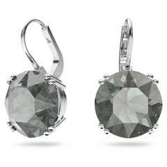 SWAROVSKI Millenia drop earrings (Round cut, Black, Rhodium plated) - Khuyên tai pha lê đen, cắt tròn - JEWELRY