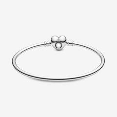 Pandora Moments Heart Clasp Bangle - Vòng/lắc tay bạc, khoá tim, dáng cứng - JEWELRY BRACELET