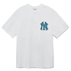 Áo phông MLB Overfit Monotive New York Yankees 3ATSM3033-50WHS trắng