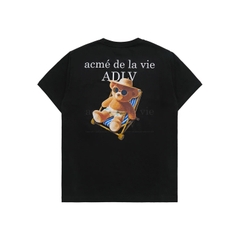 ÁO ADLV BEACH BEAR SHORT SLEEVE T-SHIRT BLACK - Áo thun cổ tròn tay lỡ màu đen